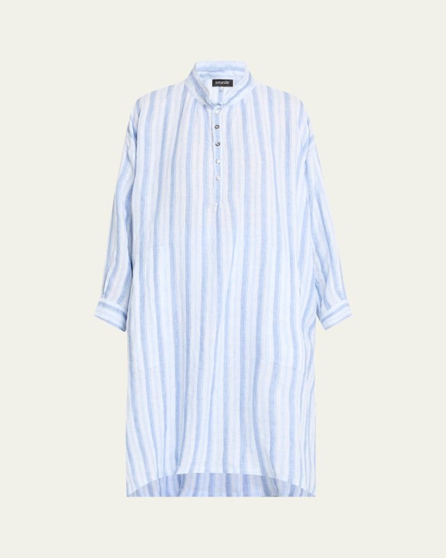 Wide A-Line Artists Smock Dress With Collar